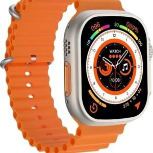 T800 ULTRA SMART WATCH ORANGE SILICON BELT