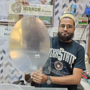 STICKER MIRROR OVAL SHAPE (SIZE-14X20 INCH)