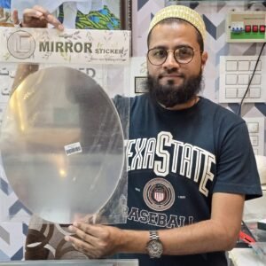 STICKER MIRROR OVAL SHAPE (SIZE-8X12 INCH)